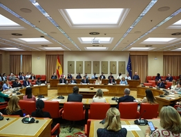 Fotografía del acto Pedro Sánchez inaugura la primera reunión del Panel de Expertos en IA de Naciones Unidas, que se celebra en el Congreso
